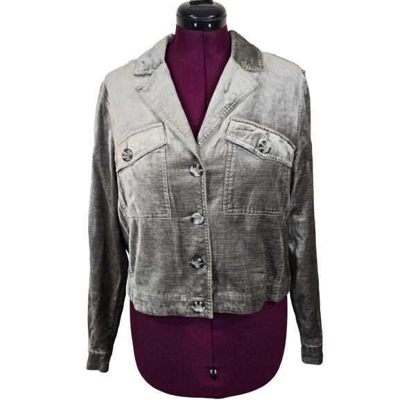 Women's Cabi Style 3377 "Sunday Topper" Velvet Cropped Blazer | Size Large - Picture 1 of 11